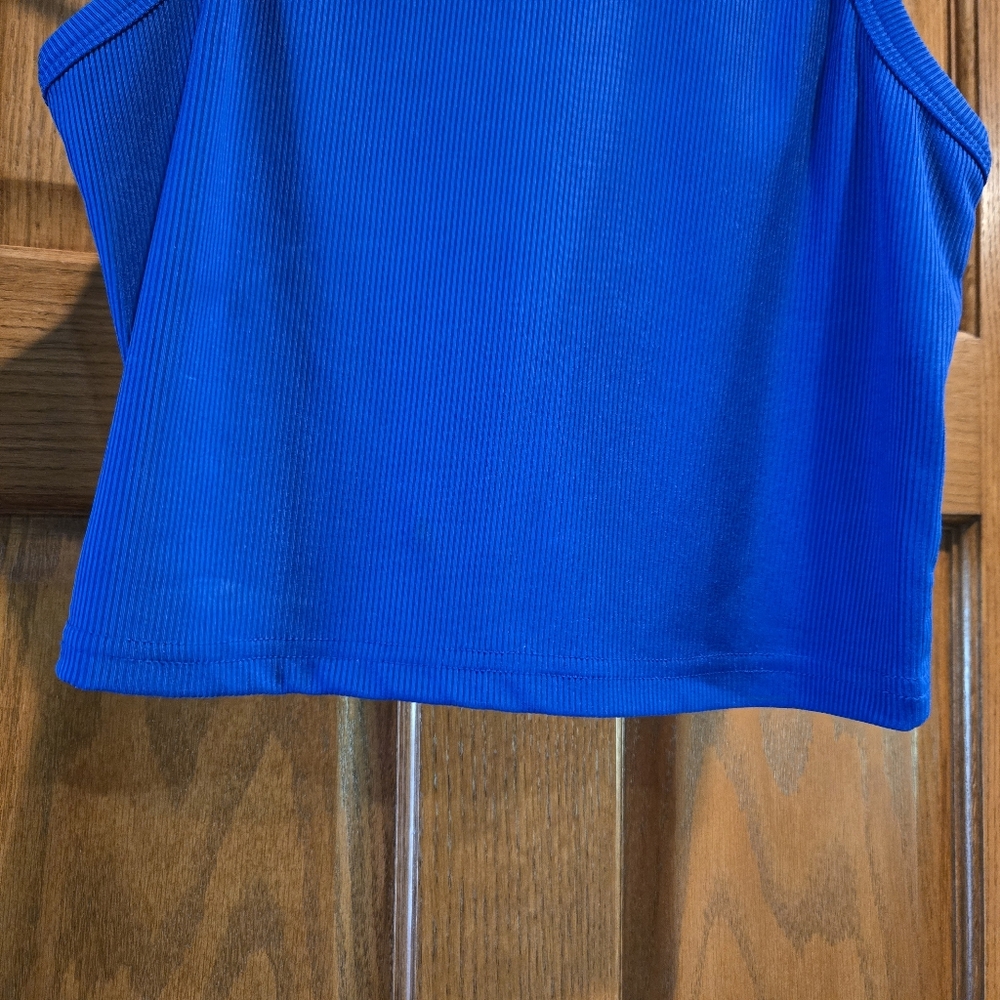 SHEIN Blue Fitted Crop Tank Top - Picture 5 of 9